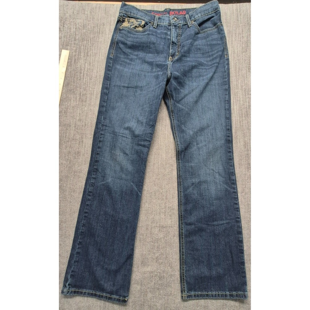 Cruel Denim Skylar high rise jeans 32/13R embroider pockets western‎ bootcut